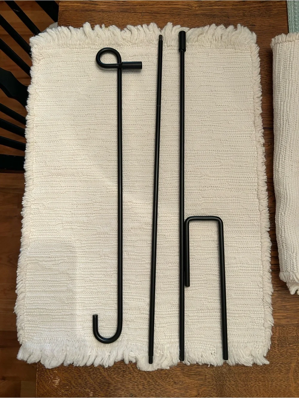 Flag WITH iron stand/holder, (showing mine)-you get a new stand w/witch flag.